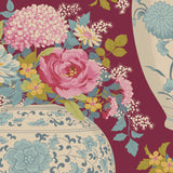 CHIC ESCAPE COLLECTION Flowervase Maroon - FAT QUARTER