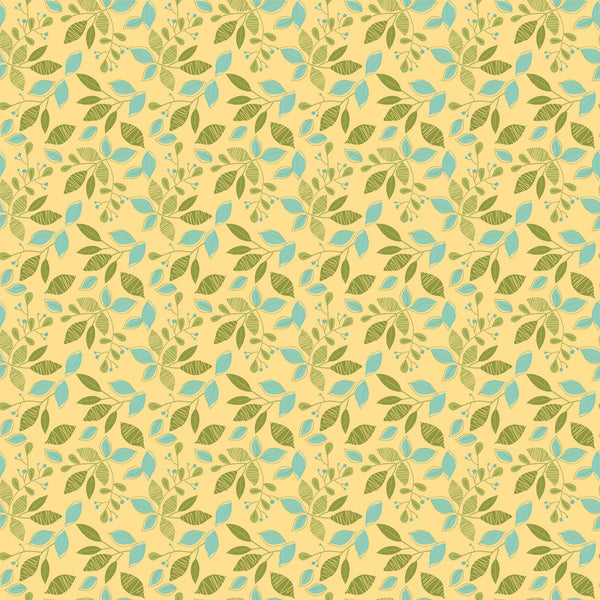 ADEL IN SPRING Leaves Buttercream - SALE $19.00 p/m