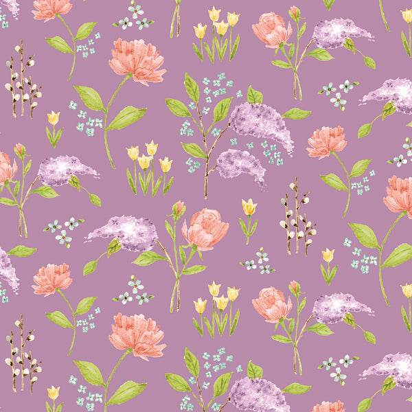 ADEL IN SPRING Main Violet - SALE $19.00 p/m