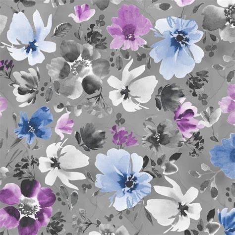 AWAKENINGS Large Floral Allover Grey - SALE $17.00 p/m