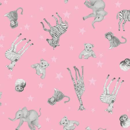 BABY SAFARI Animal Toss Pink