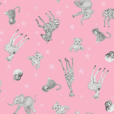 BABY SAFARI Animal Toss Pink