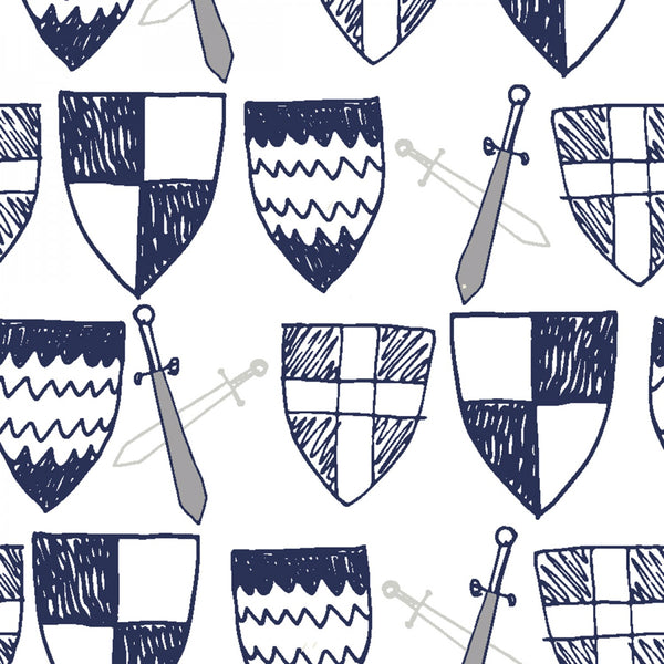 CAMELOT Swords & Shields White - SALE $13.00 p/m