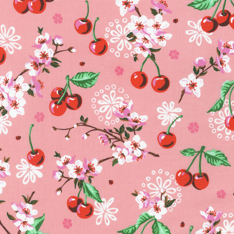 CHEERY BLOSSOM Cherries Pink