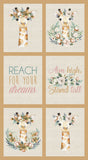 TROPICAL ZOO 2 Giraffe Block Panel - SALE $11.00 p/p