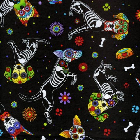 DAY OF THE DEAD Pups Black - NEW ARRIVAL