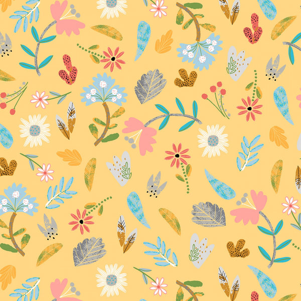 ELLIE Floral Yellow - SALE $13.00 p/m