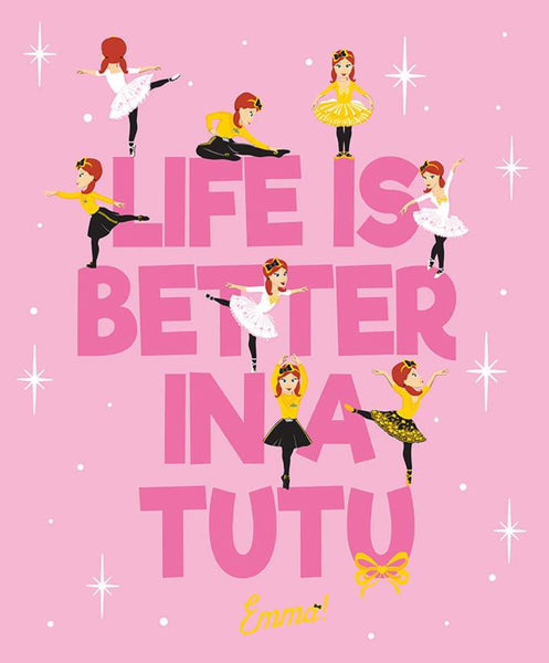 EMMA WIGGLE Life is Better in a Tutu Pink Panel - SALE $15.50 per panel