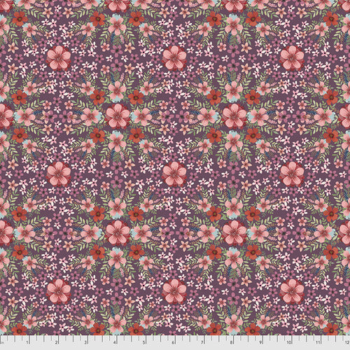 FARM FRIENDS Farm Floral Plum - SALE $17.00 p/m