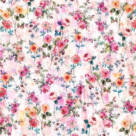 FLEUR COUTURE DIGITAL Georgette Blush - FAT QUARTER