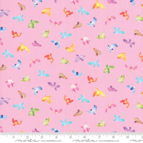 FLIGHTS OF FANCY Little Birdies Pink - SALE $13.00 p/m