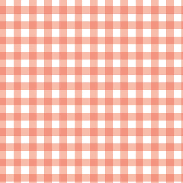 IT'S A GIRL Gingham Coral
