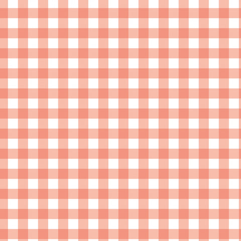 IT'S A GIRL Gingham Coral