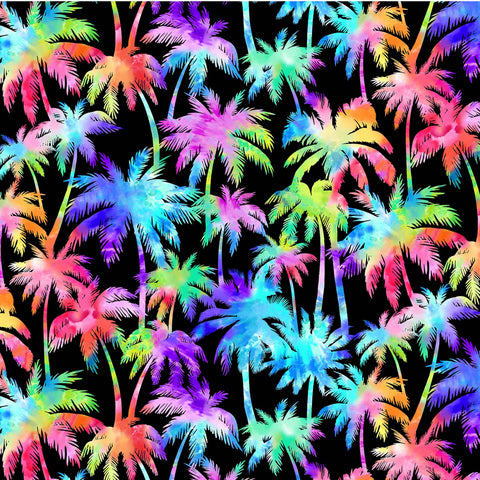GOOD VIBES ONLY Palm Trees Black - SALE $19.00 p/m