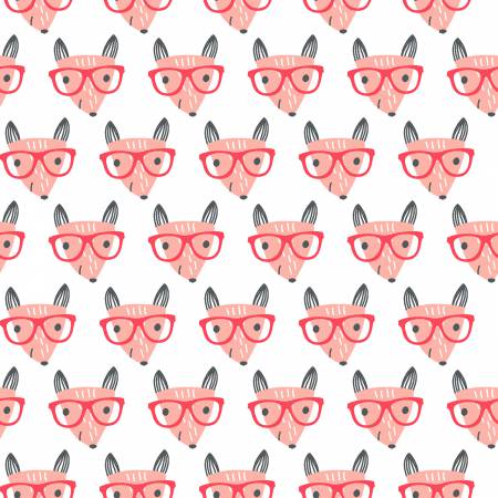 GOODNIGHT FOREST Foxes with Glasses White