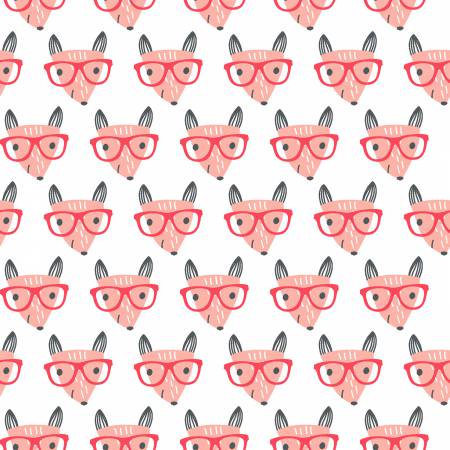 GOODNIGHT FOREST Foxes with Glasses White