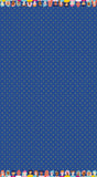 GRL PWR Lightning Double Border Blue - FAT QUARTER