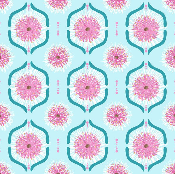 SWEET BOTANICALS Gumnut Flower Tiles Light Blue - SALE $15.00 p/m