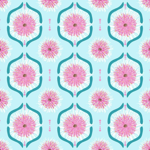 SWEET BOTANICALS Gumnut Flower Tiles Light Blue - SALE $15.00 p/m