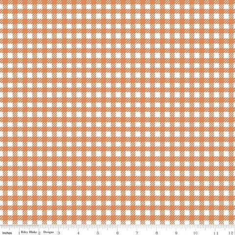 HIDDEN COTTAGE Gingham Orange - SALE $15.00 p/m