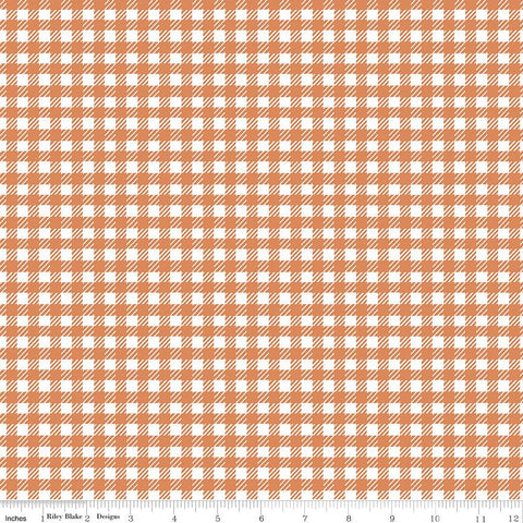 HIDDEN COTTAGE Gingham Orange - SALE $17.00 p/m