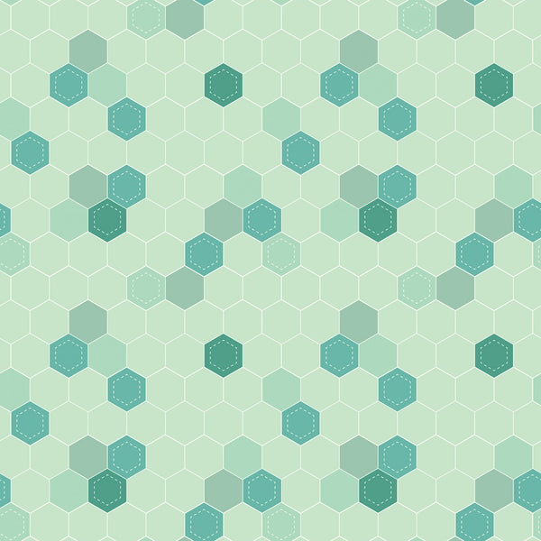 DAISY FIELDS Honeycomb Mint - SALE $22.00 p/m