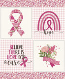 HOPE IN BLOOM Block Panel White -  SALE $13.00 panel