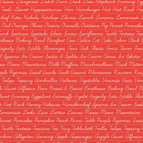 HUNGRY ANIMAL ALPHABET Alphabet Penmanship Red - SALE $15.00 p/m