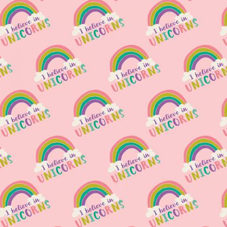 I BELIEVE IN UNICORNS Pink - SALE $13.00 p/m