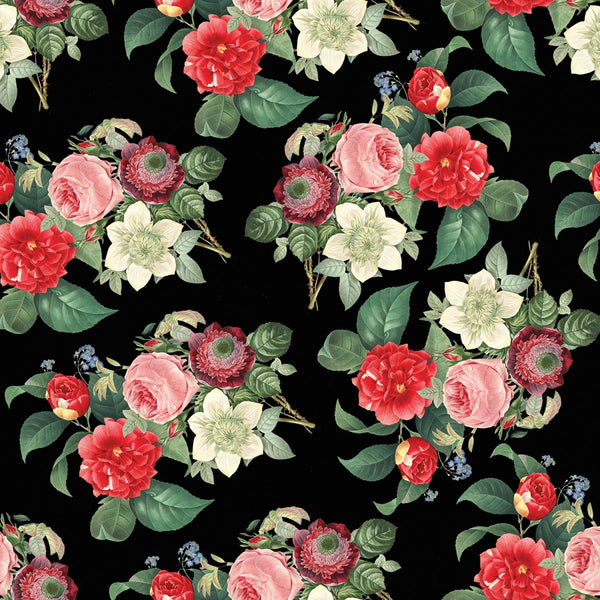 IN BLOOM Main Black - SALE $15.00 p/m