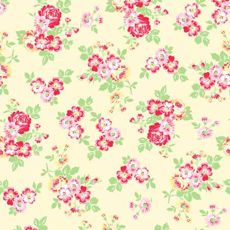 JANEY Floral Butter - FAT QUARTER