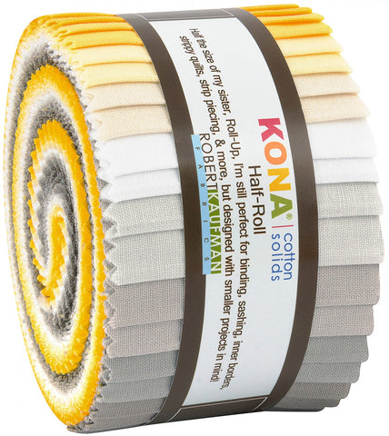 KONA SOLIDS Sunny Side Up Palette Half Jelly Roll - NEW ARRIVAL