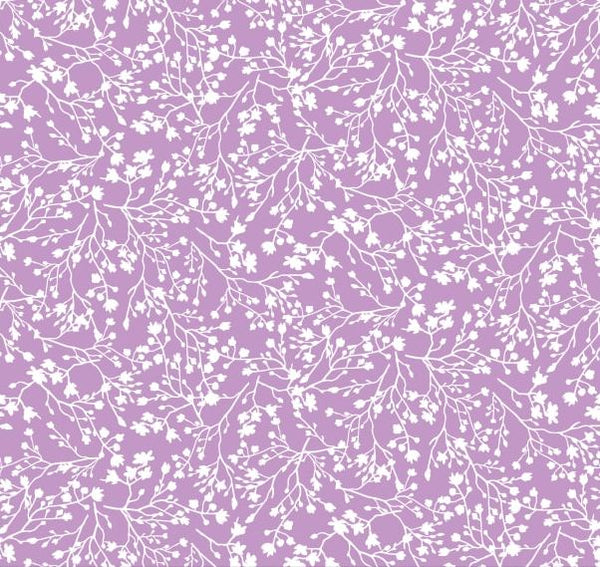 LITTLE BIT OF MAGIC Branches Lilac - FAT QUARTER