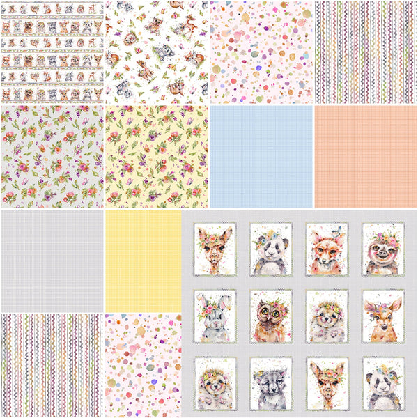 LITTLE DARLINGS WOODLAND Fat Quarter Bundle - NEW ARRIVAL