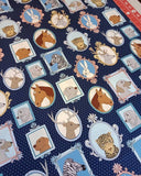 LITTLE ANIMAL PORTRAITS Navy - SALE $15.00 p/m
