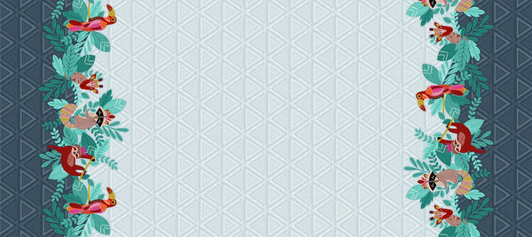 LIVING IN THE WILD Double Border Starlight Metallic - SALE $17.00 p/m
