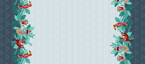 LIVING IN THE WILD Double Border Starlight Metallic - FAT QUARTER