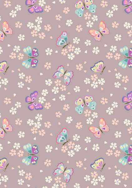 LOVE BLOOMS Butterflies on Dark Natural - SALE $17.00 p/m