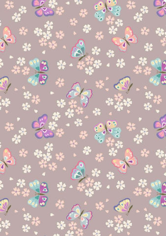 LOVE BLOOMS Butterflies on Dark Natural - SALE $15.00 p/m