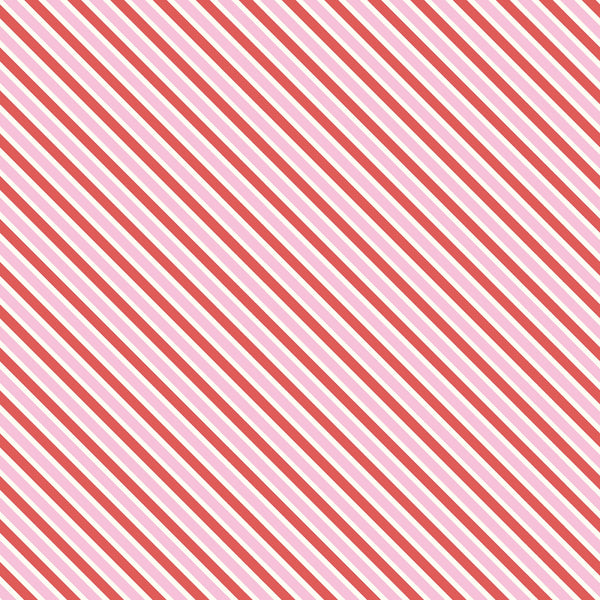 LOVE LETTERS Stripe Pink - SALE $13.00 p/m