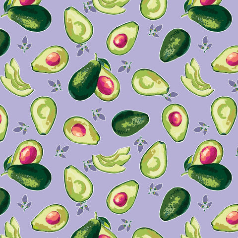 LUCY JUNE Avocados Lilac - SALE $11.00 p/m