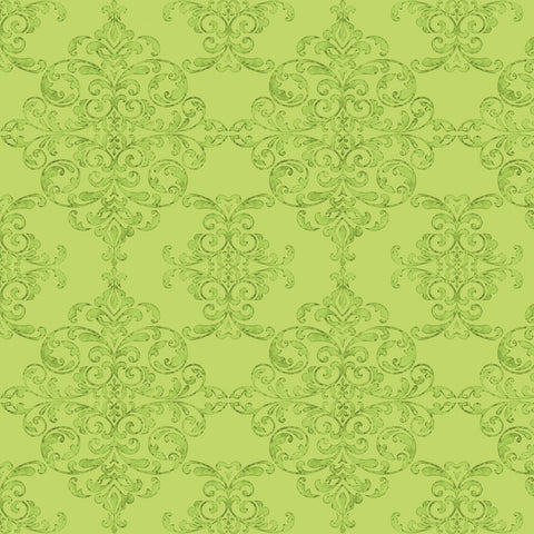 LUCY JUNE Damask Lime - SALE $11.00 p/m