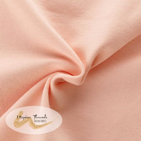 CUSTOM DIGITAL KNIT SOLID (Cotton Lycra) Soft Peach