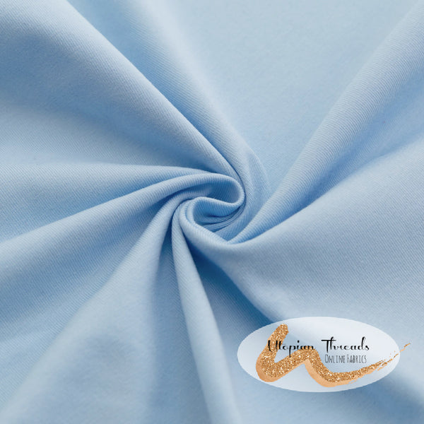 CUSTOM DIGITAL KNIT SOLID (Cotton Lycra) Sky Blue