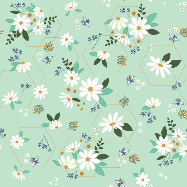 DAISY FIELDS Main Mint Sparkle - SALE $22.00 p/m