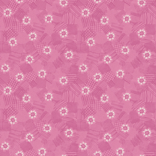 MEADOW LANE Scribbled Floral Pink - SALE $15.00 p/m