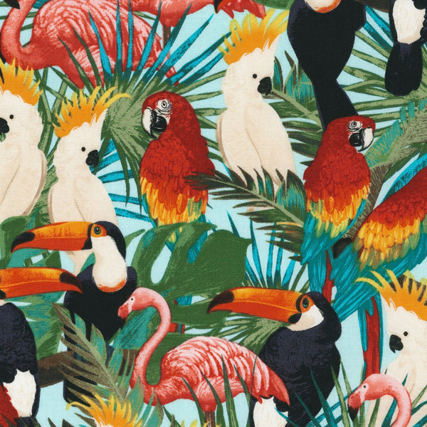 MIAMI TROPICS Tropical Birds - FAT QUARTER