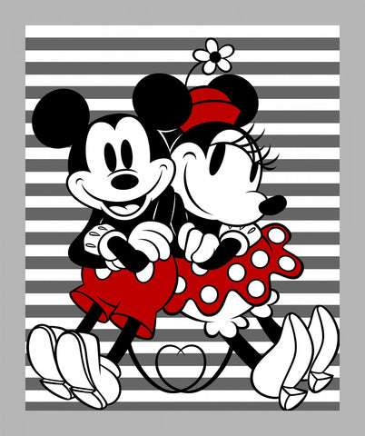 MICKEY & MINNIE Stripe Panel