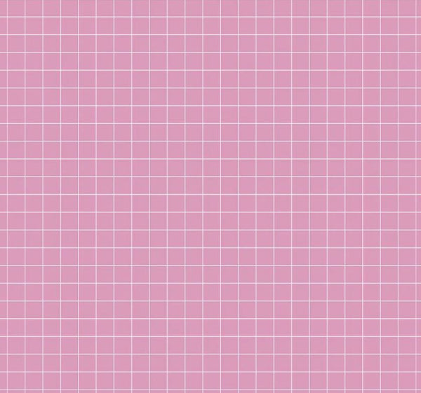 MISTY MORNING Grid Pink - SALE $15.00 p/m
