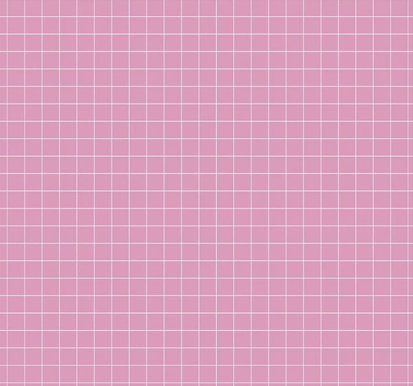 MISTY MORNING Grid Pink - SALE $17.00 p/m